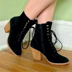 Jeffrey Campbell Laced Up Black Suede Boots 🖤